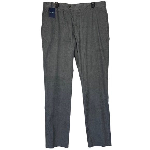 NEW Peter Millar Crown Crafted Colt Corduroy Pants Tailored Fit 38x34 Gray $295